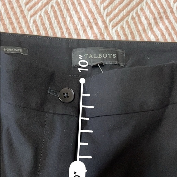 NWT Talbots Signature Trousers 12 Black - Picture 7 of 9